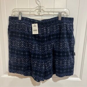 Eddie Bauer Navy Patterned Women's Pajama Shorts